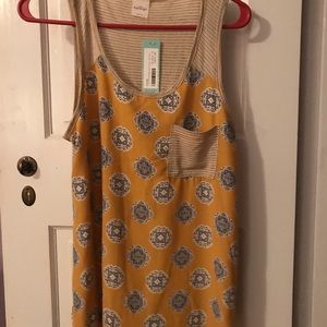 Carah Mixed Material Pocket Tank Top